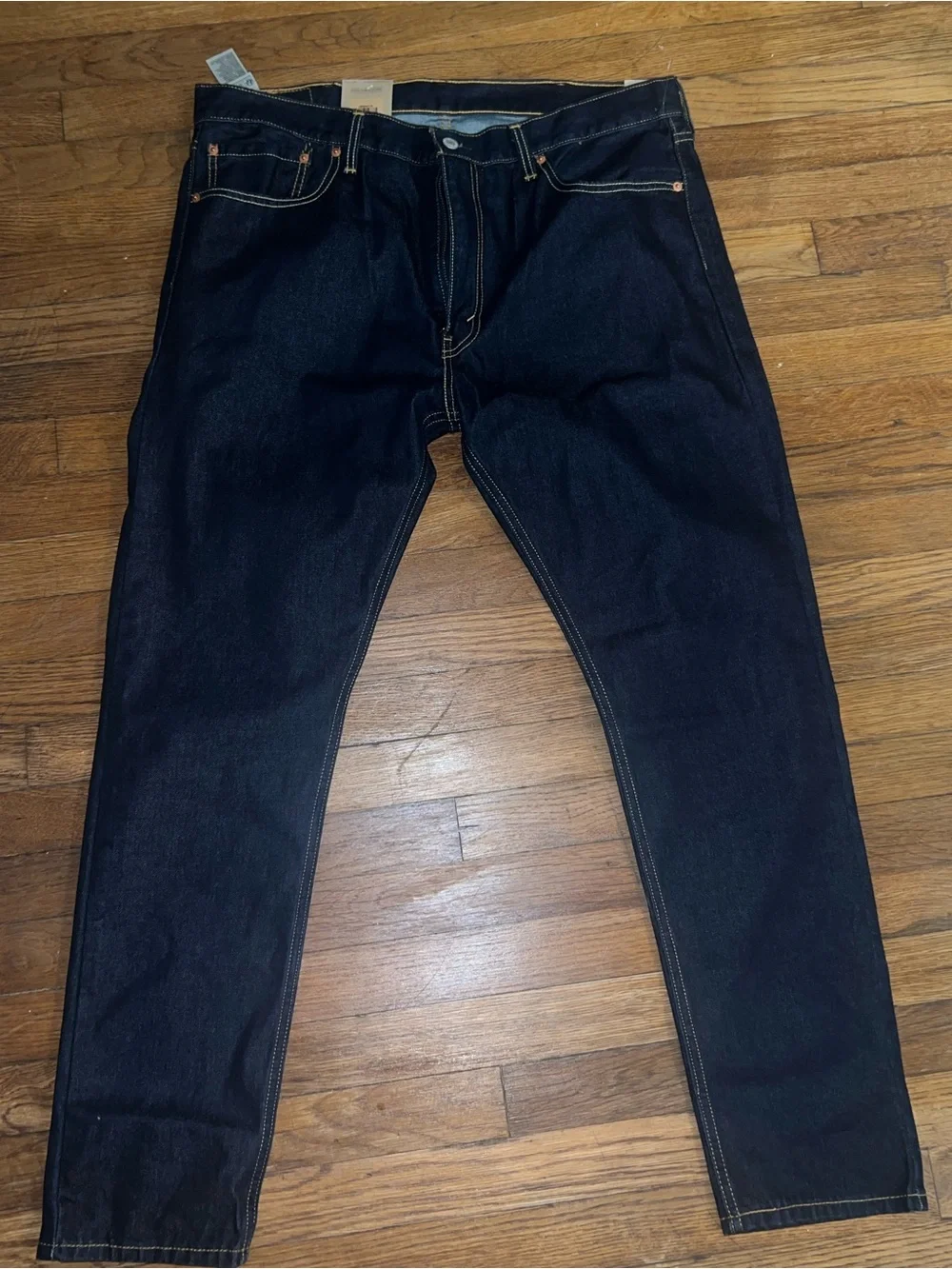 Levi's 512 Men's Jeans Size 38x32 Blue Dark Wash Stretch Slim Taper Pants NWT